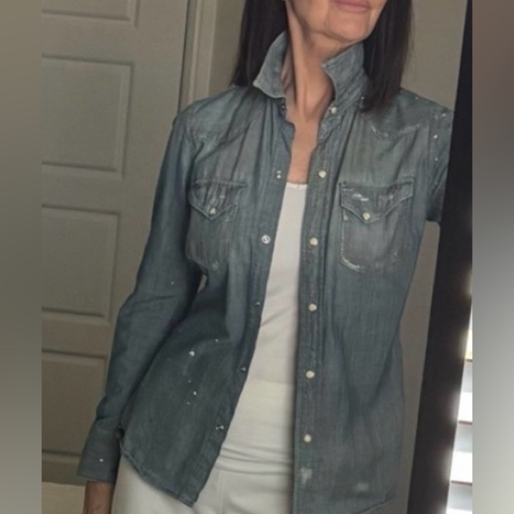 Lucky Brand Snap Button Denim Shirt S